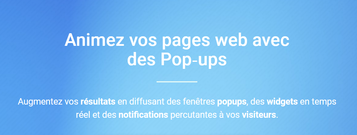 animer page popup