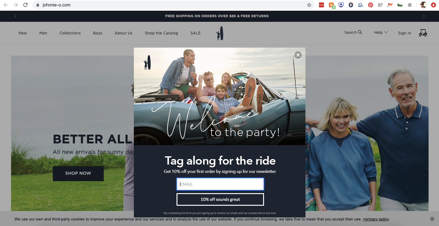 the advantages of a welcome pop-up