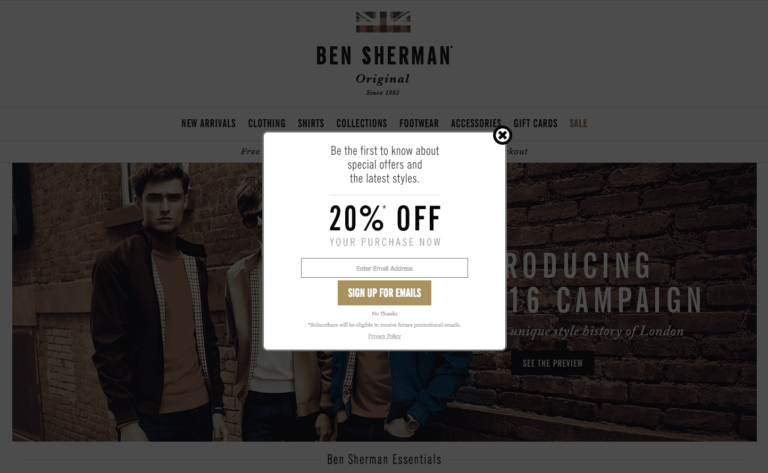 pop-up et taux de conversion