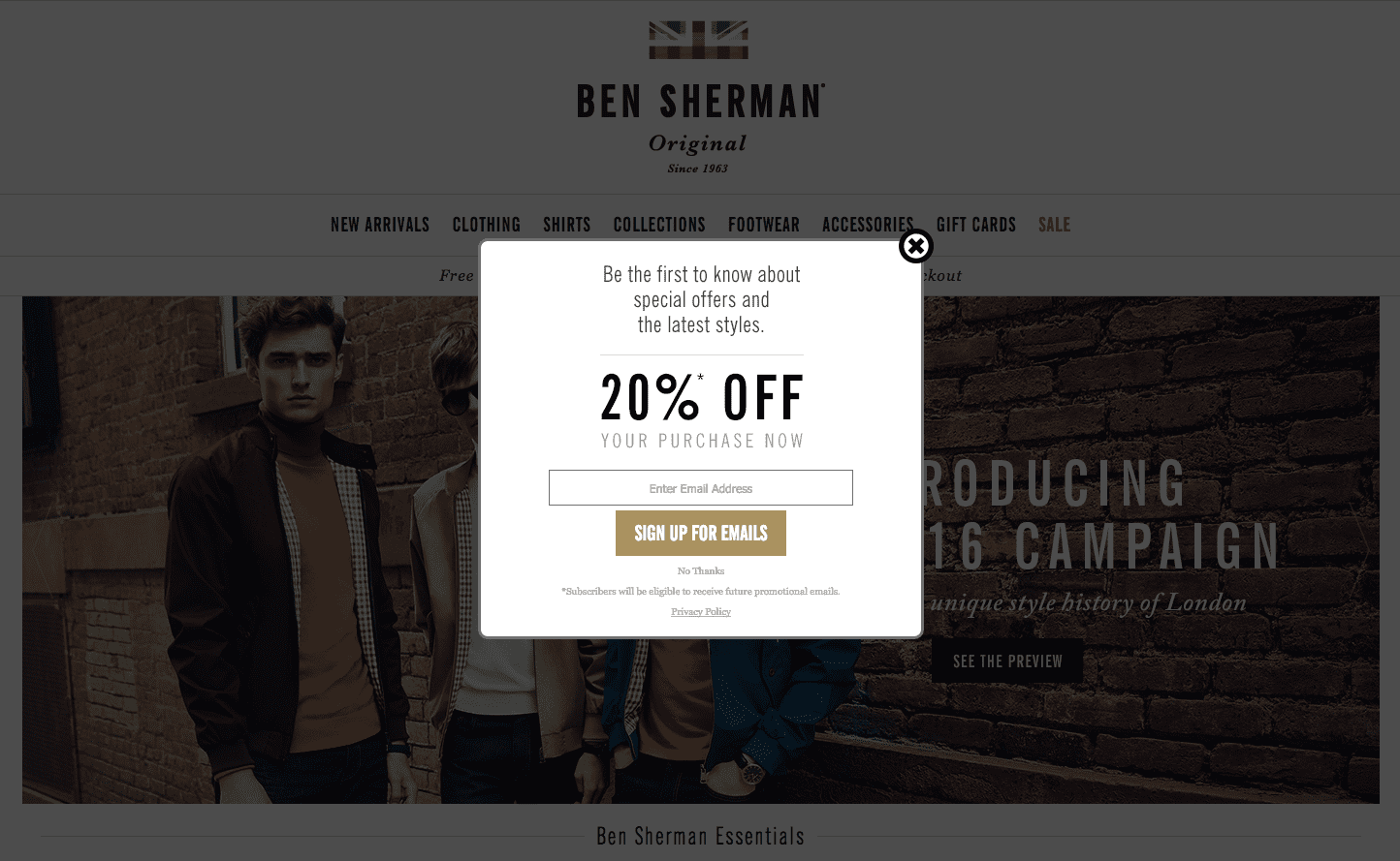 pop-up et taux de conversion