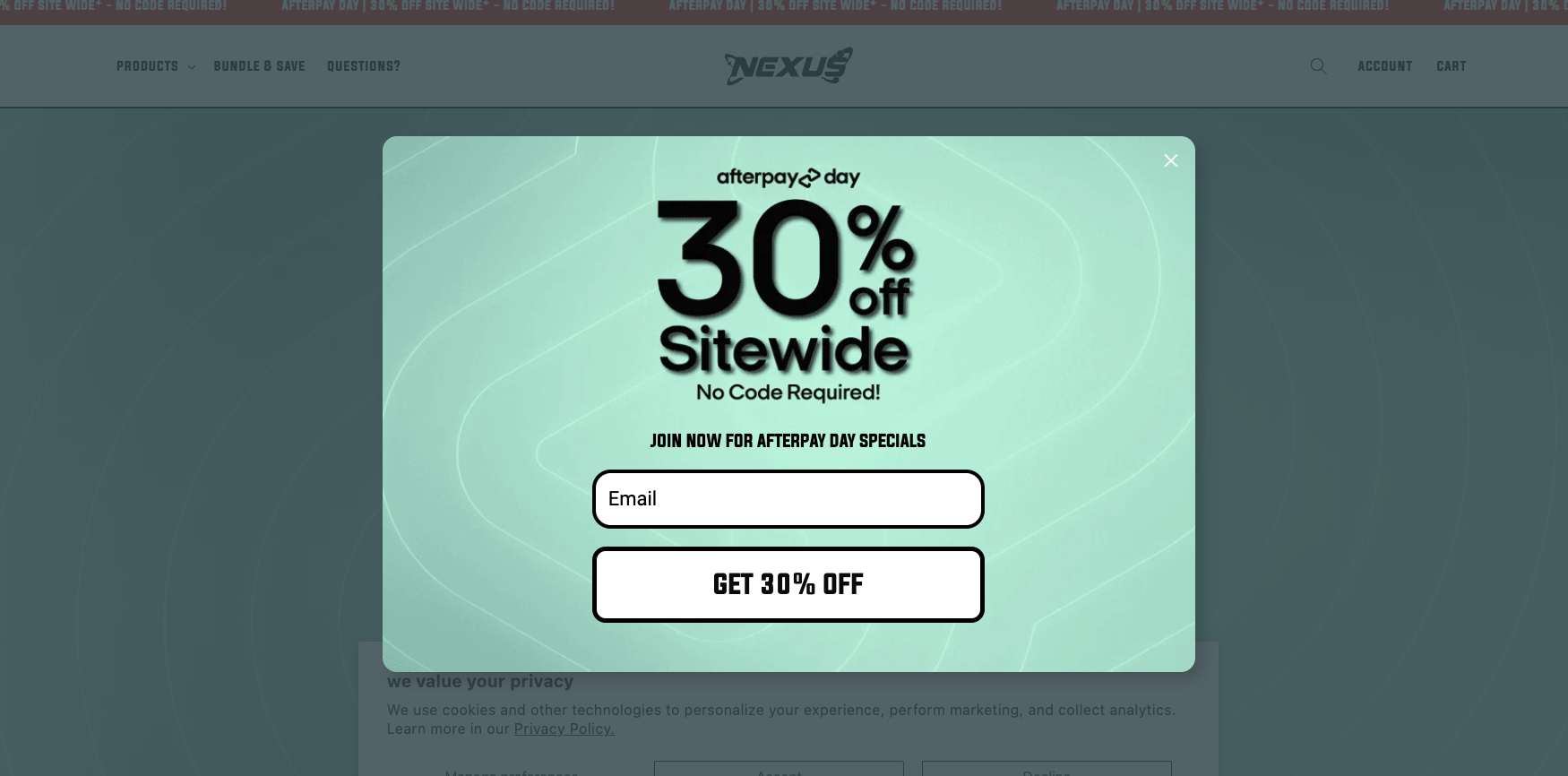 pop-up example