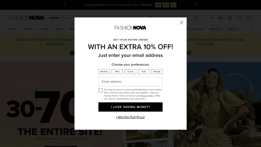 effective pop-up